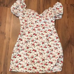 White medium flower dress from SHEIN